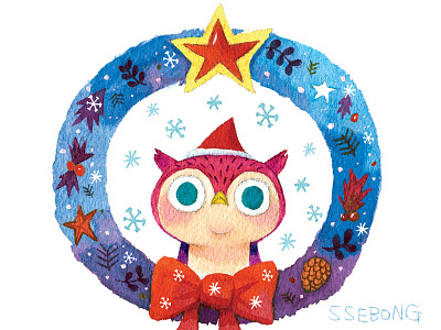 Christmas Card character christmas card illustration ssebong