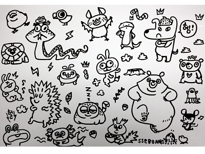 Doodles. character pen ssebong