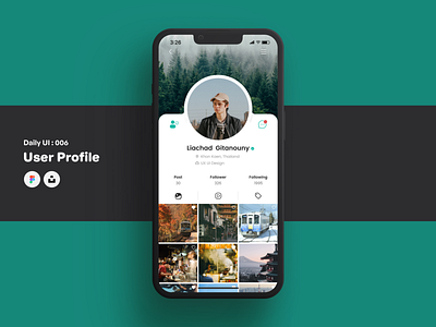 DailyUI #006 : User Profile 006 dailyui figma mobileuser profile ui user