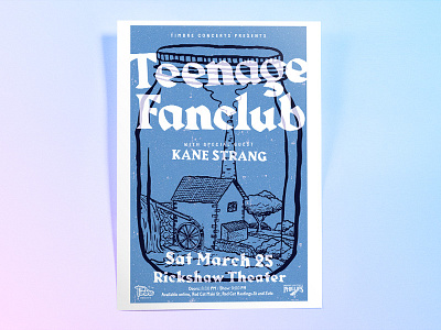 Teenage Fanclub concert poster illustration illustrator vector