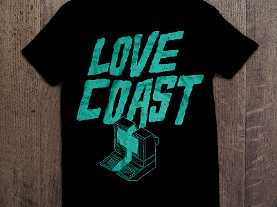 Love Coast band t shirt illustration illustrator vector victoria vintage computer