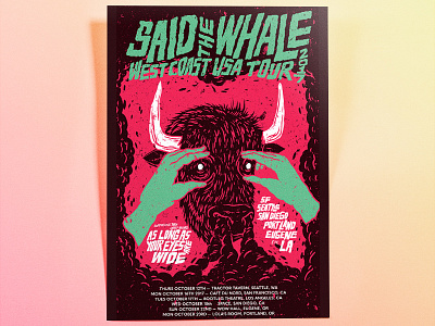 Said The Whale illustration illustrator poster design tour poster vector