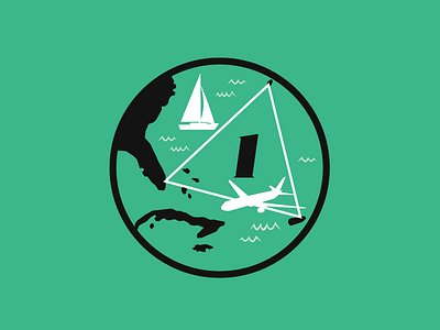 Bermuda Triangle progress badge badge highlights illustration progress badge solved mysteries sticker team progress