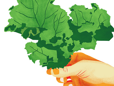 Kale farm party health illustration kale live your best life