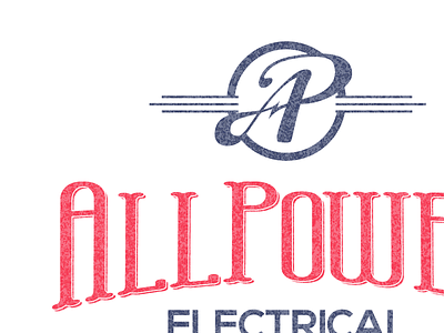 WIP All Power Electrical Branding all power electrical logo old retro stamp vintage