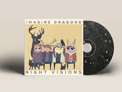Imagine Dragons Cover art and CD album animal cd cover cute dragons drawing illiustraion imagine imagine dragons