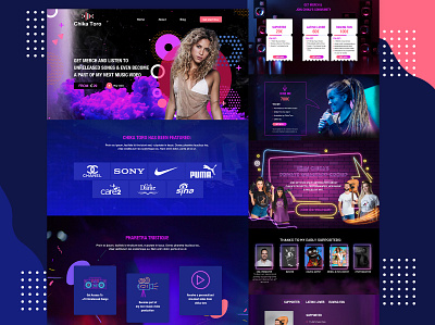 Music album apple music design home page landing page live modern music music app music player play player responsive spotify streaming ui ux web web design website design