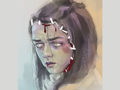 Arya Stark art drawing fanart illustration portrait