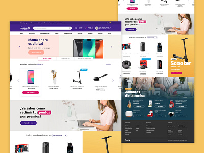 Home ecommerce rewards UI design ecommerce home landing page rewards ui ux web