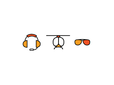 Fly Brothers Icons custom custom icons helicopter icons orange sunglasses yellow
