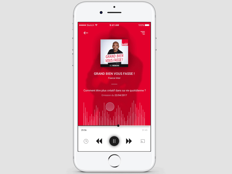 Concept podcast mobile app animation app application design interface mobile app music music app podcast principle ui ux