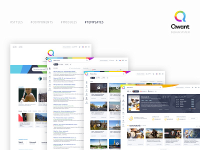 Qwant design system - Templates