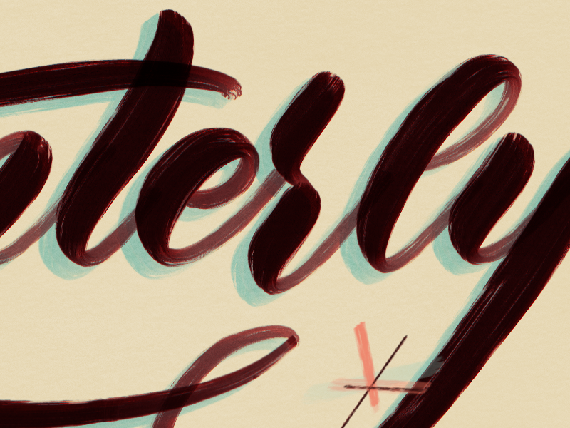 Painterly Brush Set daily practice paint atomic retro vintage sign painting calligraphy handlettering procreate daily lettering
