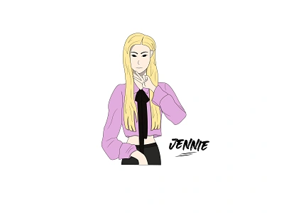 Jennie illustration vector