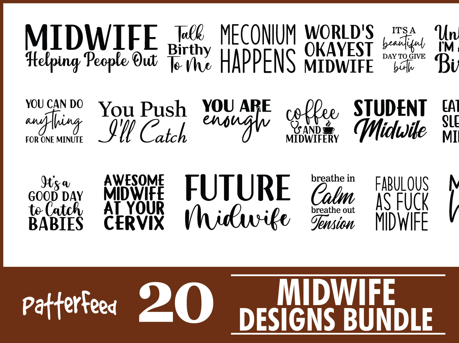 Midwife SVG Designs Bundle by PatternFeed on Dribbble