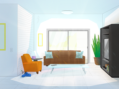 Living Room Layout Color background comic book art illustration illustrator interior layout design textures vector