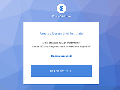 CreateBrief.com - Free Shareable Design Briefs branding color css3 digital graph interface logo design simple template