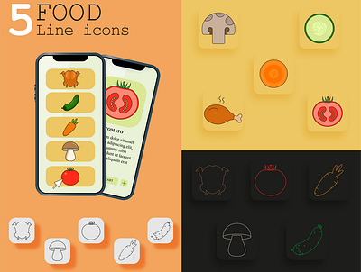Food Line Icons food food icons food line icons icons vector