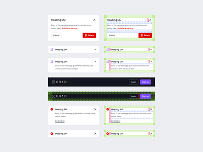 GR1D — Spacing Tokens cards components dashboard design system design systems grid guidelines handoff library style guide ui ui components ui elements visual design web