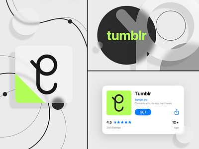 Tumblr Redesign / Playoff 3d branding challenge design dribble playoffs graphic design green illustration logo redesign tumblr ui ux