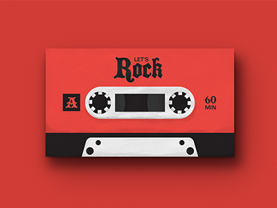 Song Request Card cassette tape flat design illustration music retro rock and roll tape vector
