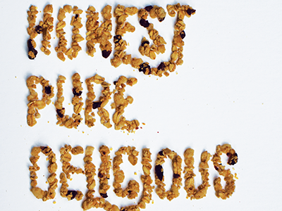 Granola Type breakfast cereal experiment granola type typography wip