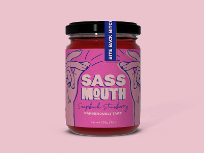 Sass Mouth Jams adobe branding creative jam hands illustration jam jelly logo mouth