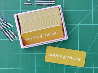 Bruce & Nellie Business Cards branding design etsy etsy shop logo makers type typography