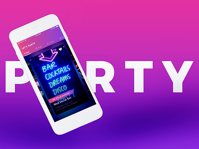 LET'S PARTY bar club mobile party pub reservation ui user interface ux