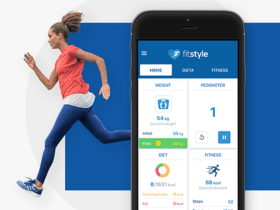 Fitstyle interaction nutrition ui user