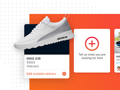 Shopping Elements add colorful delivery elements shipping shoes shopping online ui ux design