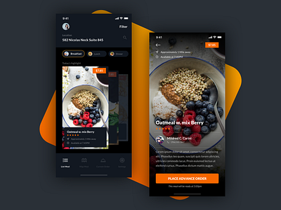 Delivering Food application design design app food and beverage food app interactive mobile order food reservation ui ui ux design user interface ux design
