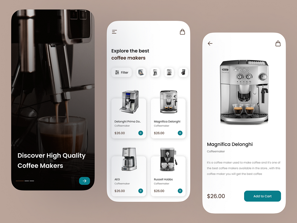 Coffee Maker App by Mohamed A.Mohamed on Dribbble