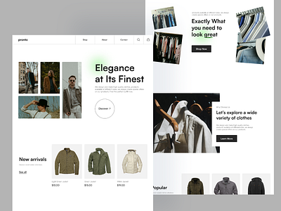 Clothing Store eCommerce Website clothes clothing clothing store design e commerce ecommerce ecommerce website fashion landing page minimal online shop online store store ui ui design ui ux ui ux design user interface webdesign website
