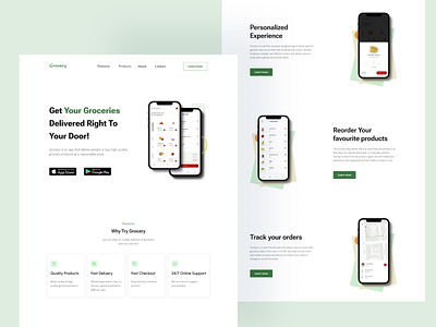 Grocery App Landing Page