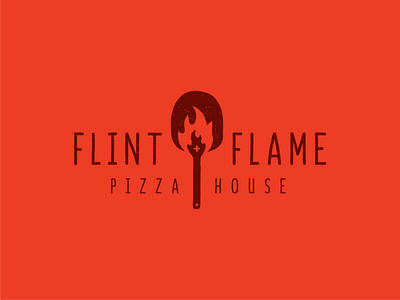 Flint + Flame Pizza House logo brand design branding design graphic design identity logo logo design vector