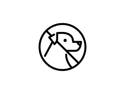 Sorry, No Dogs Allowed in the Gallery Area dog doggo geometric illustrations line minimal no dogs no pets puppy signage simple