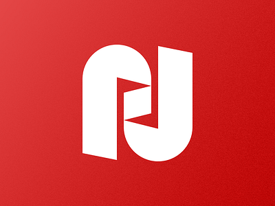HJ black branding geometric line logo red typography upbeat vector wordmark wordmark logo