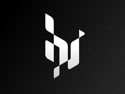 HJ Flame black branding flame geometric lettering logo white wordmark wordmark logo