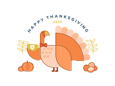 Thanksgiving 2020 animal apple cute event fall illustrations line orange pumpkin thanksgiving turkey vestwell