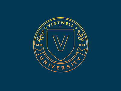Vestwell U badge line logo university