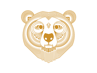 Bear animal bear gold illustration