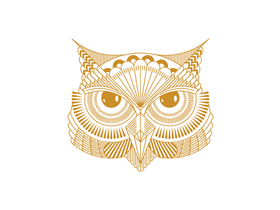 Owl animal gold owl