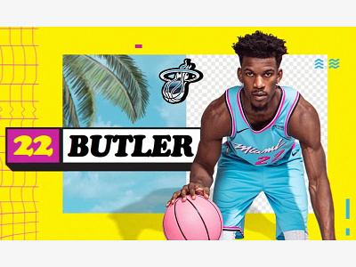 Miami Heat: Vicewave 2d animation basketball bball butler chrome design graphics headshot jimmy logo miami motion nba nostalgic player retro sports vice wave