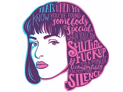 Pulp Fiction Romance adobe draw fan art illustration pulp fiction quentin tarantino typography