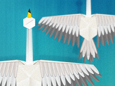 Photoshop Paper Cranes birds cranes paper folding photoshop poster series