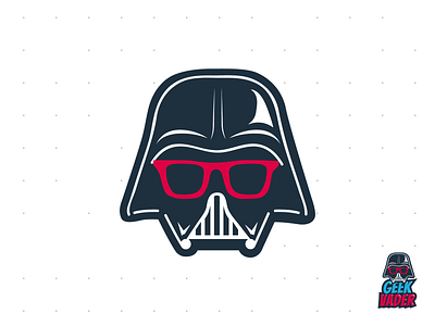 This is Geekvader 2d character character design fun geek logo logodesign logotype wip