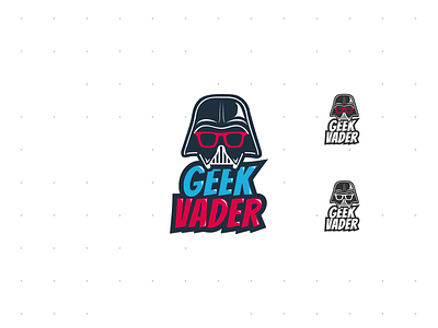 Full Geekvader Logo 2d 2d animation branding characters design game logo vector