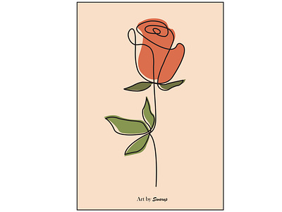 Rose | Digital Illustration By Swarup