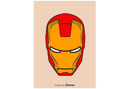 Iron Man Face | Digital Illustration By Swarup 3d animation branding graphic design logo motion graphics ui